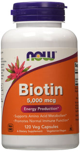 Biotin, 5000mcg - 120 vcaps - Sense42 Beauty and Health