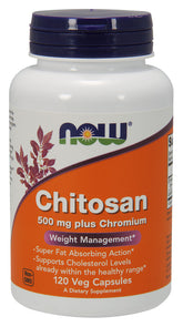 Chitosan, 500mg Plus Chromium - 120 vcaps - Sense42 Beauty and Health