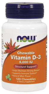 Vitamin D-3, 5000 IU (Chewable) - 120 chewables - Sense42 Beauty and Health