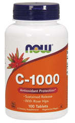 Vitamin C-1000 with Rose Hips - Sustained Release - 100 tabs - Sense42 Beauty and Health