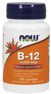 Vitamin B-12, 2000mcg - 100 lozenges - Sense42 Beauty and Health