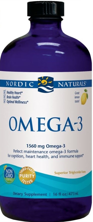 Omega-3, 1560mg Lemon - 473 ml. - Sense42 Beauty and Health