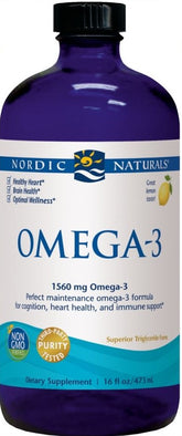 Omega-3, 1560mg Lemon - 473 ml. - Sense42 Beauty and Health