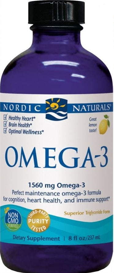 Omega-3, 1560mg Lemon - 237 ml. - Sense42 Beauty and Health