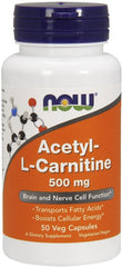 Acetyl-L-Carnitine, 500mg - 50 vcaps - Sense42 Beauty and Health