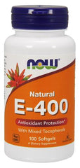 Vitamin E-400 - Natural (Mixed Tocopherols) - 100 softgels - Sense42 Beauty and Health