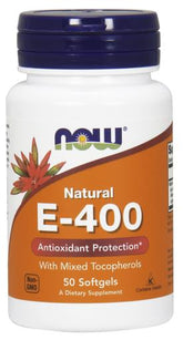 Vitamin E-400 - Natural (Mixed Tocopherols) - 50 softgels - Sense42 Beauty and Health