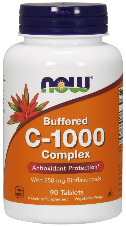 Vitamin C-1000 Complex - Buffered with 250mg Bioflavonoids - 90 tabs - Sense42 Beauty and Health