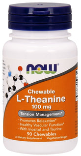 L-Theanine with Inositol and Taurine, 100mg - 90 chewables - Sense42 Beauty and Health