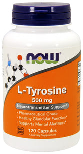 L-Tyrosine, 500mg - 120 caps - Sense42 Beauty and Health