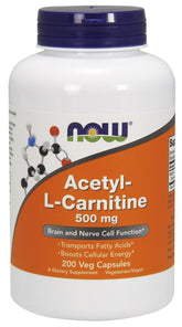 Acetyl-L-Carnitine, 500mg - 200 vcaps - Sense42 Beauty and Health