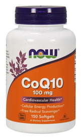 NOW Foods CoQ10 100mg - 150 softgels - Sense42 Beauty and Health