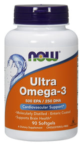 NOW Foods Ultra Omega-3 - 90 softgels - Sense42 Beauty and Health