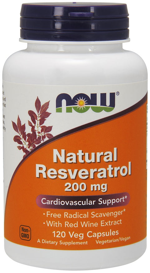 Natural Resveratrol with Red Wine Extract, 200mg - 120 vcaps - Sense42 Beauty and Health