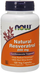 Natural Resveratrol with Red Wine Extract, 200mg - 120 vcaps - Sense42 Beauty and Health