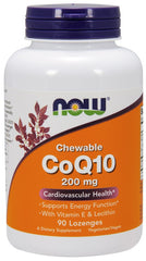 CoQ10 with Lecithin & Vitamin E, 200mg (Chewable) - 90 lozenges - Sense42 Beauty and Health