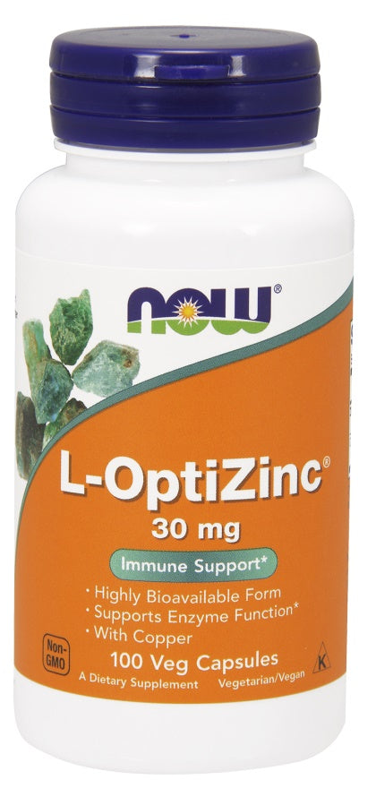 L-OptiZinc, 30mg - 100 vcaps - Sense42 Beauty and Health