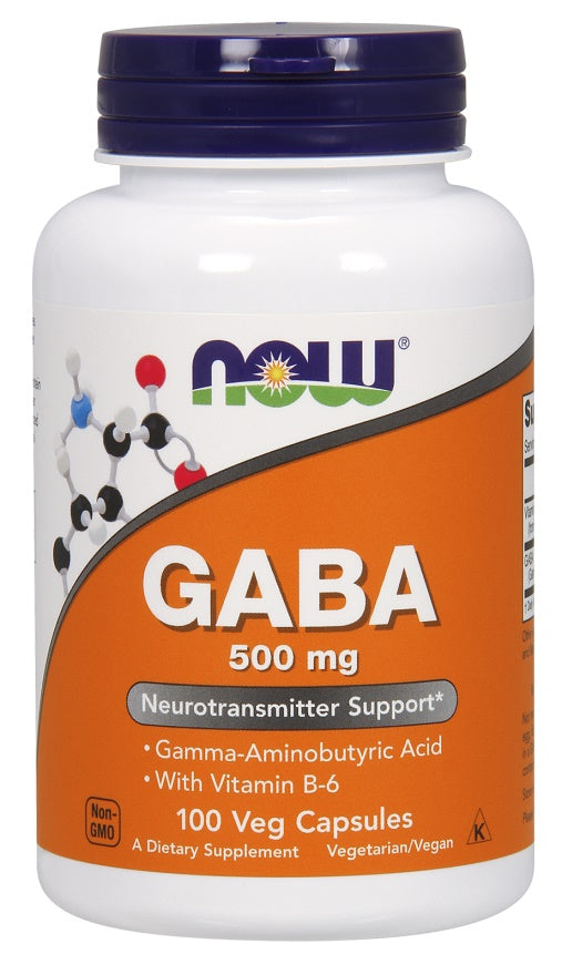GABA with Vitamin B6, 500mg - 100 vcaps - Sense42 Beauty and Health
