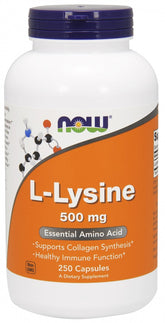 L-Lysine, 500mg - 250 vcaps - Sense42 Beauty and Health