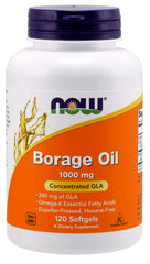 NOW Foods Borage Oil, 1000mg - 120 softgels - Sense42 Beauty and Health
