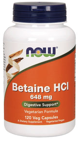 Betaine HCl, 648mg - 120 vcaps - Sense42 Beauty and Health