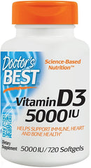 Vitamin D3, 5000 IU - 720 softgels - Sense42 Beauty and Health