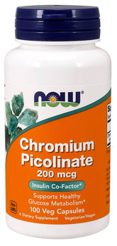 Chromium Picolinate, 200mcg - 100 vcaps - Sense42 Beauty and Health