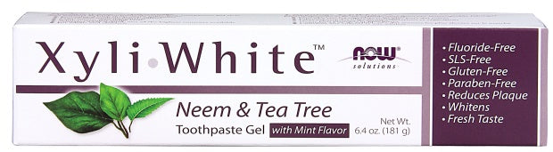 NOW Foods XyliWhite Neem & Tea Tree Toothpaste Gel - 181g - Sense42 Beauty and Health