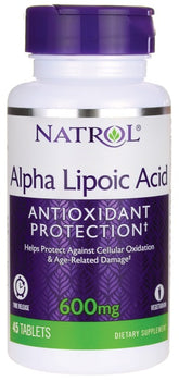 Alpha Lipoic Acid Time Release, 600mg - 45 tabs - Sense42 Beauty and Health