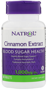 Cinnamon Extract, 1000mg - 80 tabs - Sense42 Beauty and Health