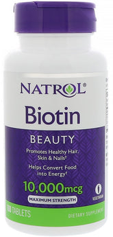 Biotin, 10000mcg - 100 tabs - Sense42 Beauty and Health