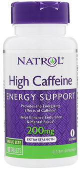 High Caffeine, 200mg - 100 tabs - Sense42 Beauty and Health