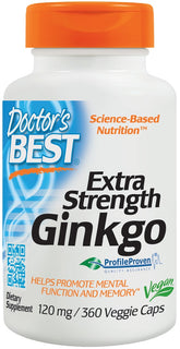Extra Strength Ginkgo, 120mg - 360 vcaps - Sense42 Beauty and Health