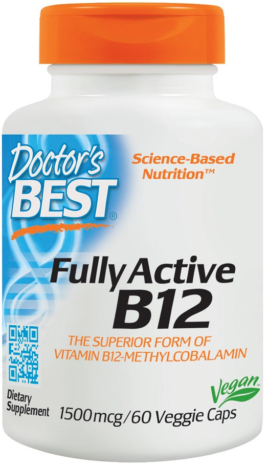Fully Active B12, 1500mcg - 60 vcaps - Sense42 Beauty and Health