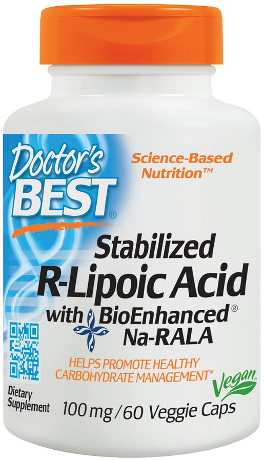 Stabilized R-Lipoic Acid with Na-RALA, 100mg - 60 vcaps - Sense42 Beauty and Health