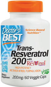 Trans-Resveratrol with ResVinol, 200mg - 60 vcaps - Sense42 Beauty and Health