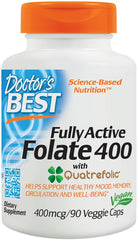 Fully Active Folate 400 with Quatrefolic, 400mcg - 90 vcaps - Sense42 Beauty and Health