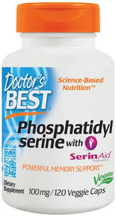 Phosphatidylserine Serine with SerinAid, 100mg - 120 vcaps - Sense42 Beauty and Health