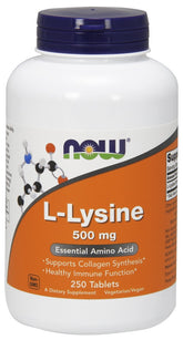 L-Lysine, 500mg - 250 tablets - Sense42 Beauty and Health