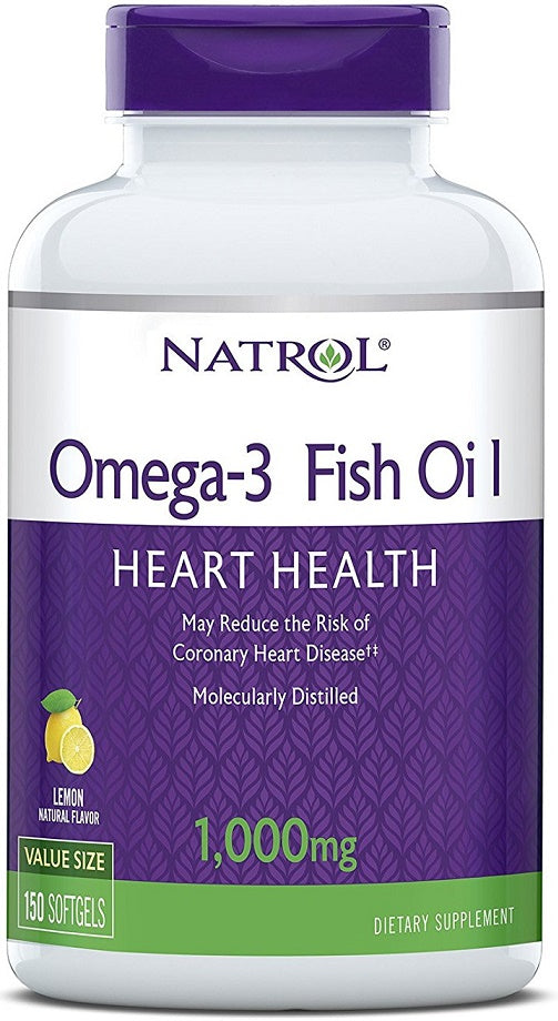 Omega-3 Fish Oil, 1000mg - 150 softgels - Sense42 Beauty and Health
