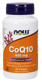 CoQ10 with Vitamin E & Sunflower Lecithin, 400mg - 30 softgels - Sense42 Beauty and Health