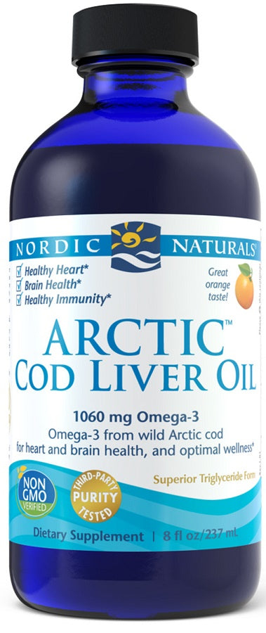 Arctic Cod Liver Oil, 1060mg Orange - 237 ml. - Sense42 Beauty and Health