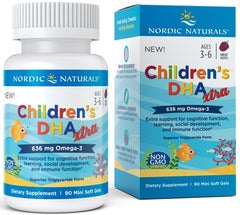 Children's DHA Xtra, 636mg Berry Punch - 90 mini softgels - Sense42 Beauty and Health