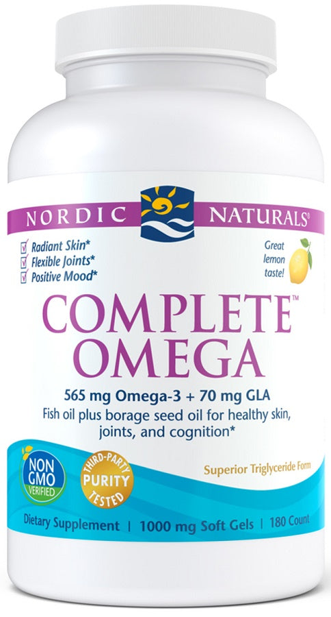 Complete Omega, 565mg Lemon - 180 softgels - Sense42 Beauty and Health