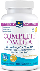 Complete Omega, 565mg Lemon - 60 softgels - Sense42 Beauty and Health