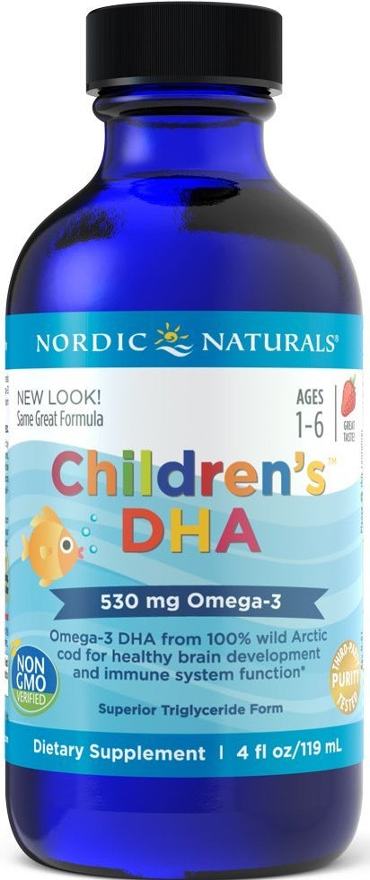 Children's DHA, 530mg Omega-3 Strawberry (EAN 768990567803) - 119 ml. - Sense42 Beauty and Health