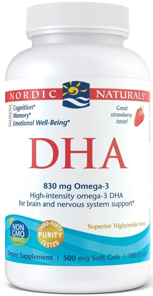 DHA, 830mg Strawberry - 180 softgels - Sense42 Beauty and Health