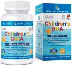 Children's DHA, 250mg Omega-3 Strawberry - 360 mini softgels - Sense42 Beauty and Health