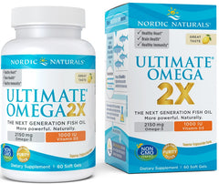 Ultimate Omega 2X with Vitamin D3, 2150mg Lemon - 60 softgels - Sense42 Beauty and Health