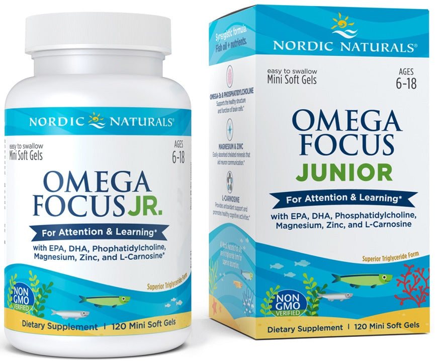 Omega Focus Junior - 120 mini softgels - Sense42 Beauty and Health